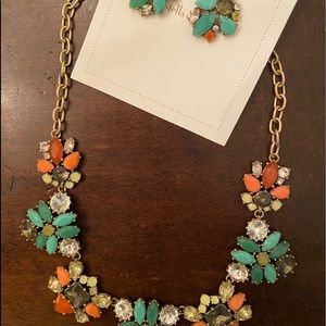 Stella & Dot statement necklace and earrings